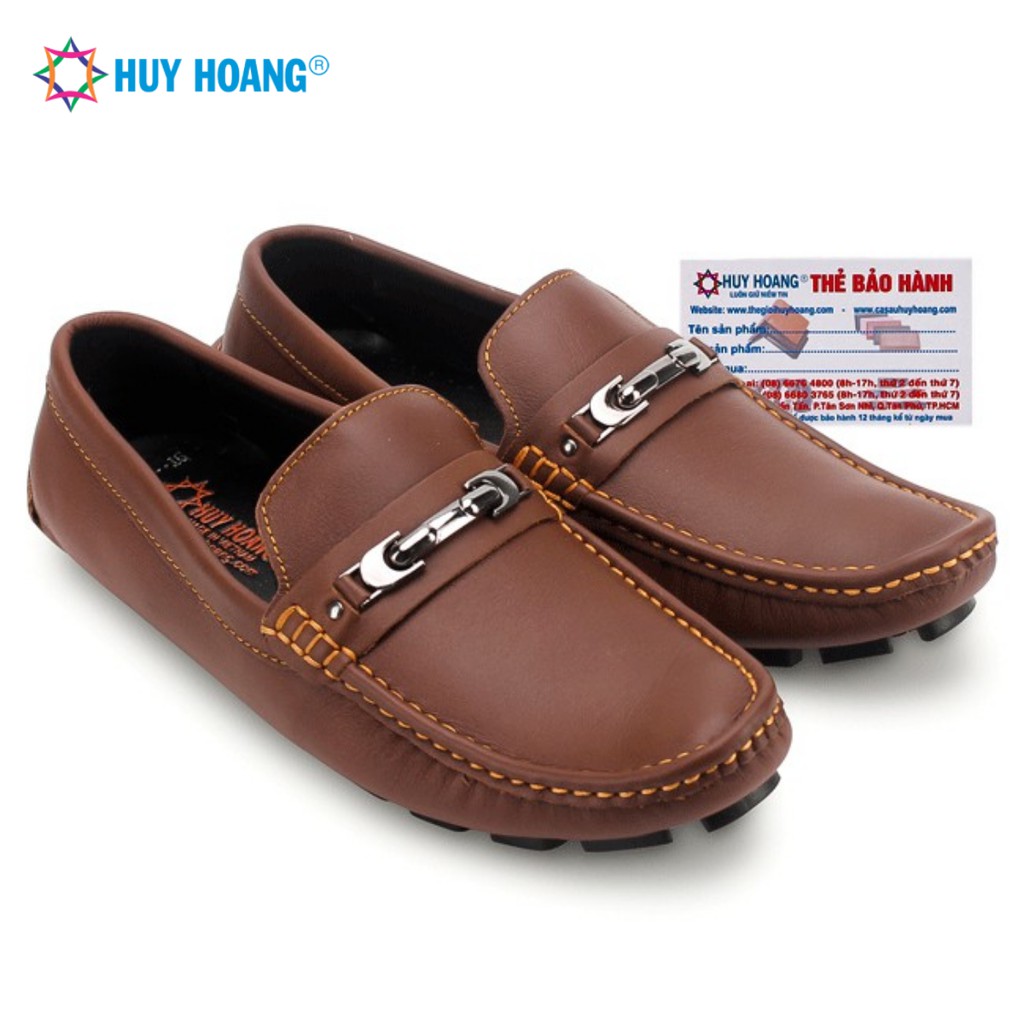 Giày mọi nam đế âm Huy Hoàng LS7774 màu nâu đỏ (Size 38->43)