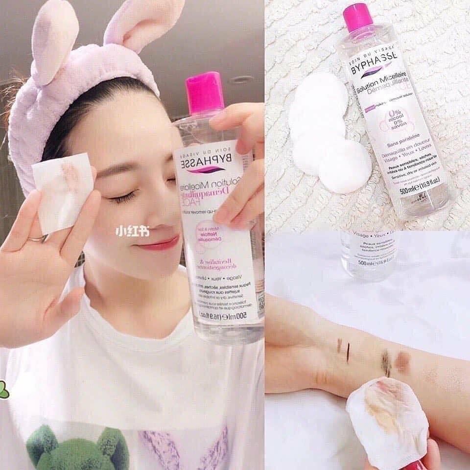 Nước Tẩy Trang Byphasse Solution Micellaire Face Make-Up Remover 500ml - Hàng Chuẩn Công Ty