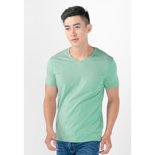 Áo thun nam cổ tim cao cấp thoát nhiệt nhật bản xanh bạc hà