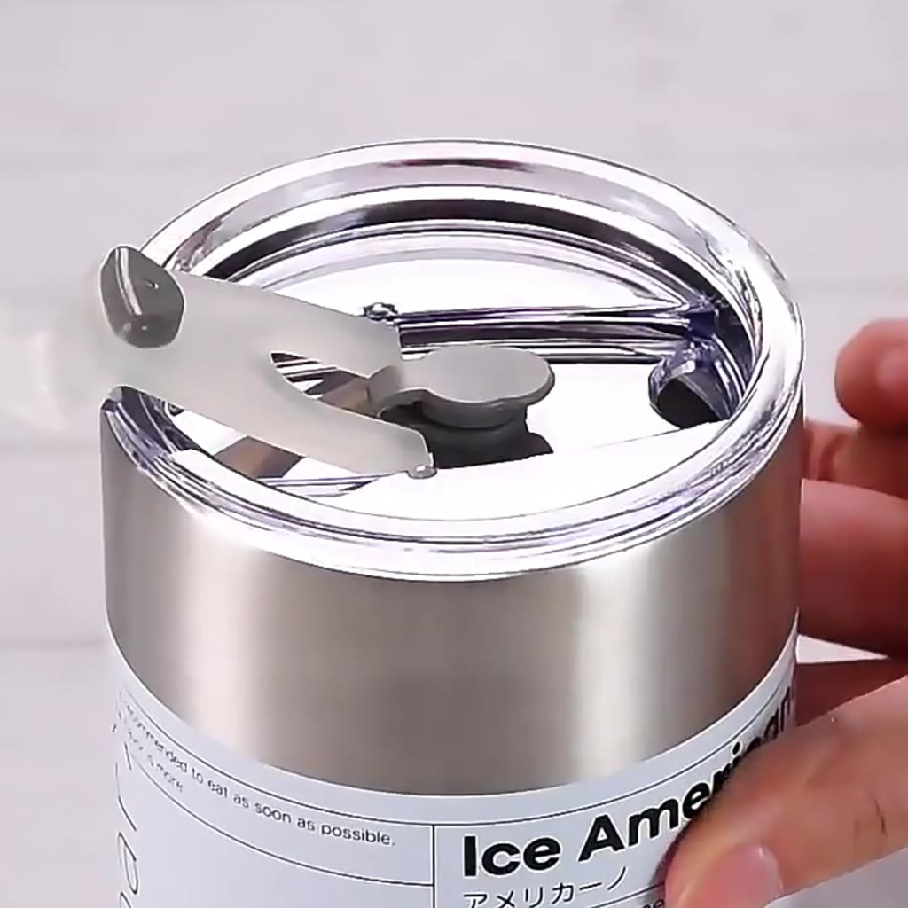 Bình Giữ Nhiệt  Iced Americano bằng inox 304 không gỉ  Có ống hút .Cốc Giữ Nhiệt Cafe dung tích 300ml,600ml | BigBuy360 - bigbuy360.vn