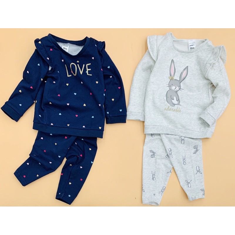 [Hình thật] Bộ đồ dài Carter dư xịn cho bé gái