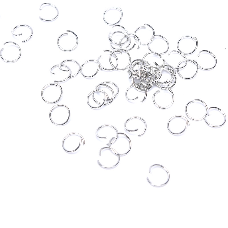 Set 150 món vòng khóa có chuỗi dây xích vòng tách mở và chốt mắt vặn làm móc khóa DIY mới