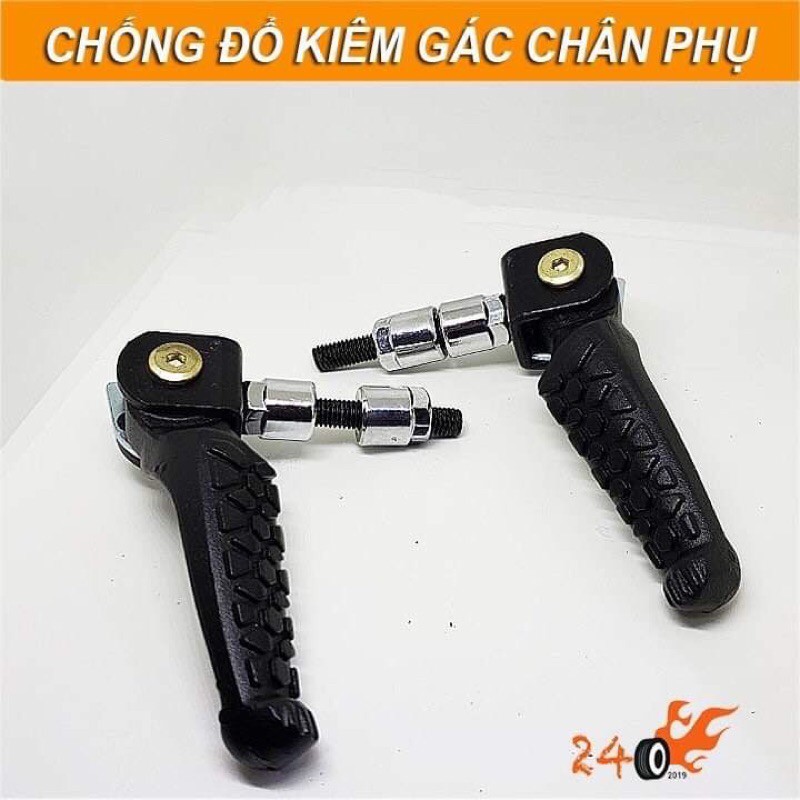 CHỐNG ĐỔ KIÊM GÁC CHÂN PHỤ CHO XE MÁY HÀNG CHẤT LIỆU NHÔM