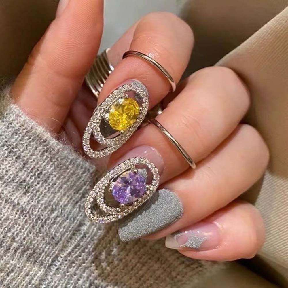 Nhẫn Đính Đá Thời Trang Dành Cho Nữ|Nhẫn Hợp Kim Có Thể Điều Chỉnh