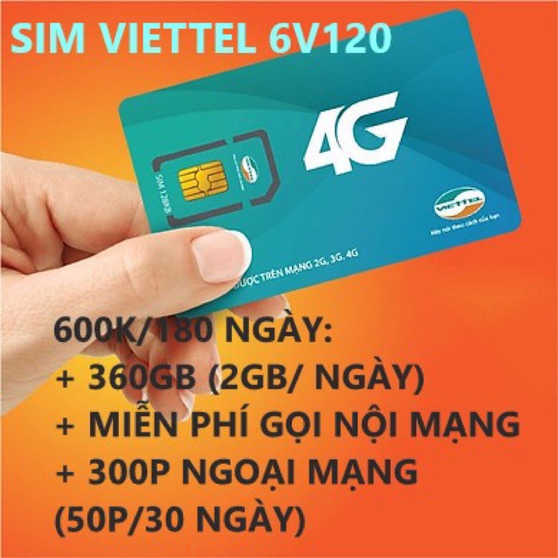 SIM VIETTEL 6V120 DÙNG 6 THÁNG