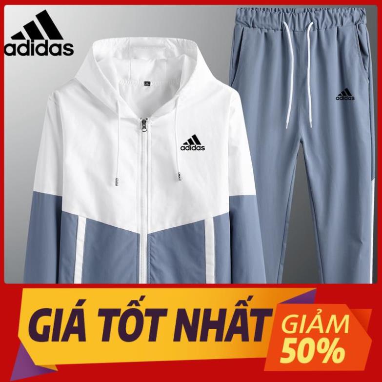 ADIDAS Bộ Quần Áo Thể Thao Cổ Đứng Dài Tay Size M-6XL Thời Trang Năng Động Cho Nam Và Nữ 🌺