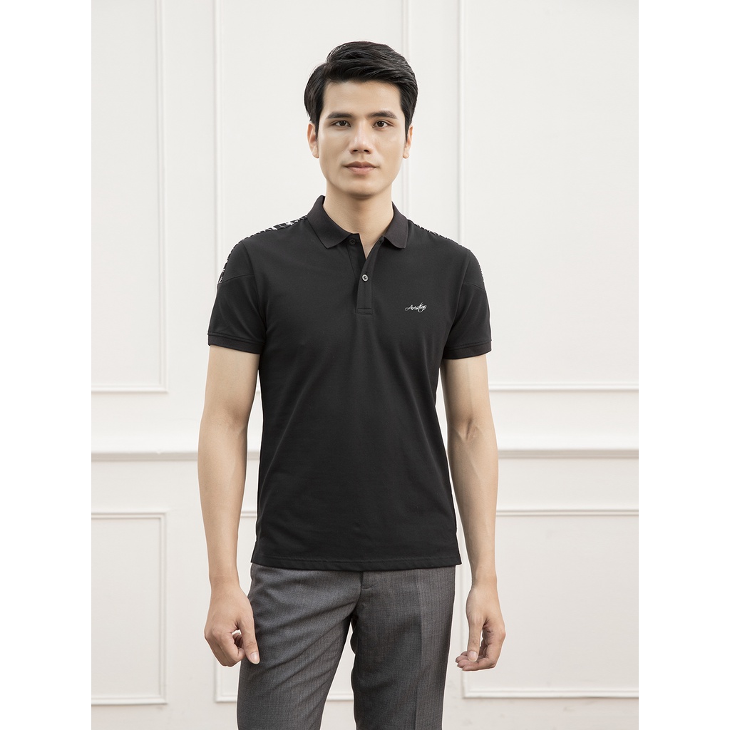 Áo polo nam ARISTINOhọa tiết nổi bật ,cotton thấm hút mồ hôi APS021S1