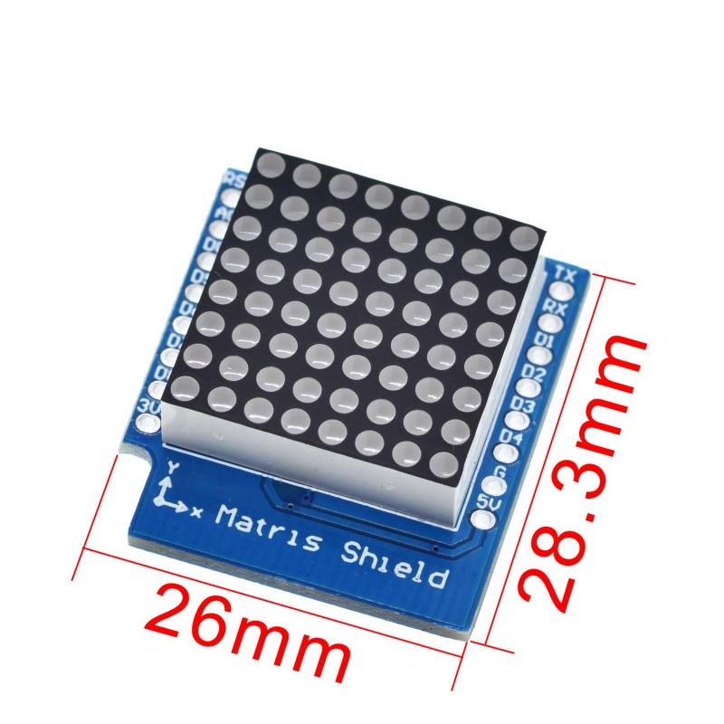 Mô Đun Điều Khiển Tín Hiệu Matrix Led V1.0.0 Cho Wemos D1 Mini 8x8
