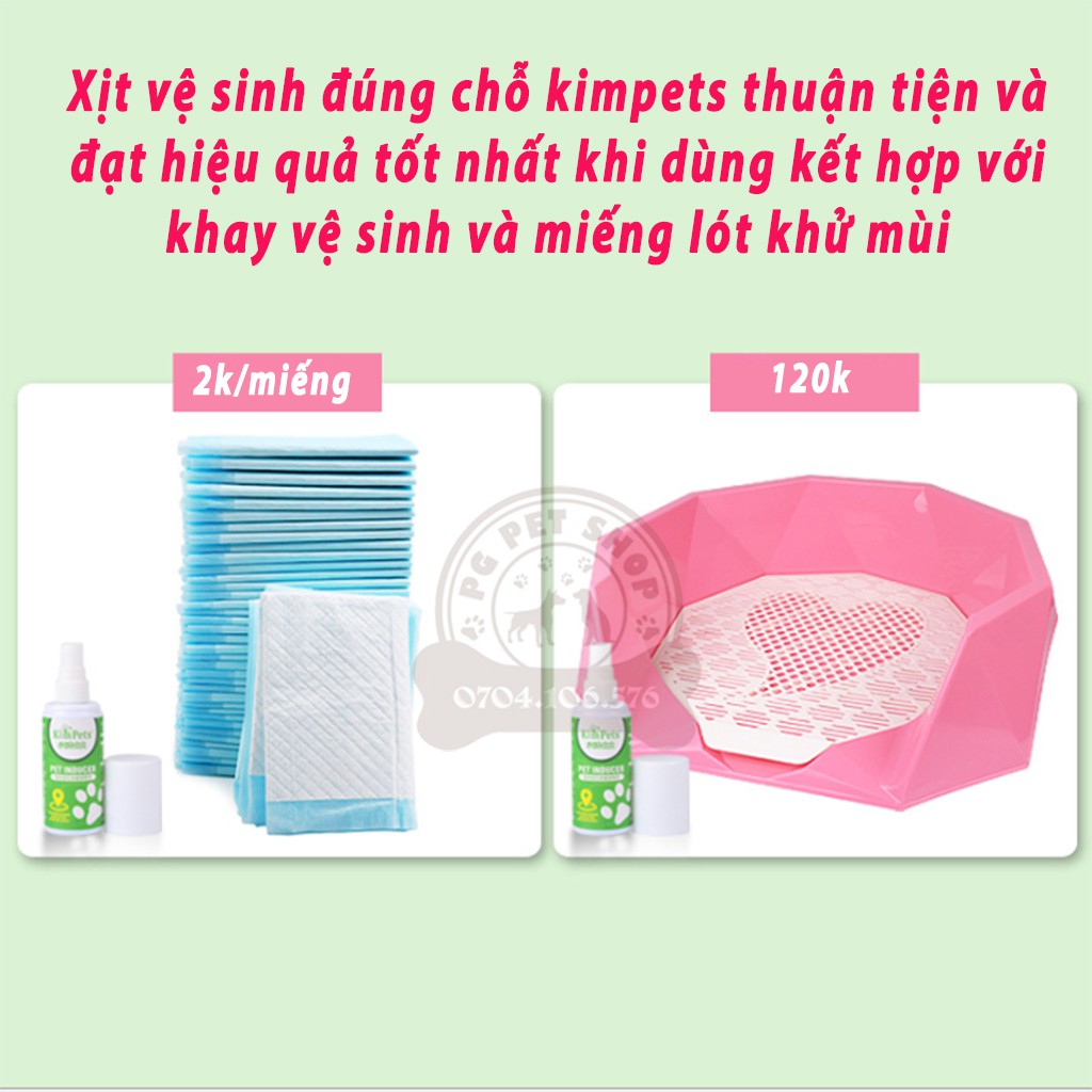 [CHÍNH HÃNG - HIỆU QUẢ SAU 2 TUẦN] Chai Xịt Hướng Dẫn Chó Mèo Đi Vệ Sinh Đúng Chỗ KimPets - Khử khuẩn hiệu quả – TD45