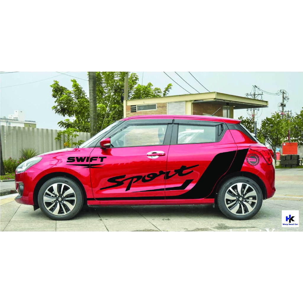 Tem xe SUZUKI SWIFT dán 2 bên sườn - tem xe ô tô giá rẻ hà nội- decal Swift