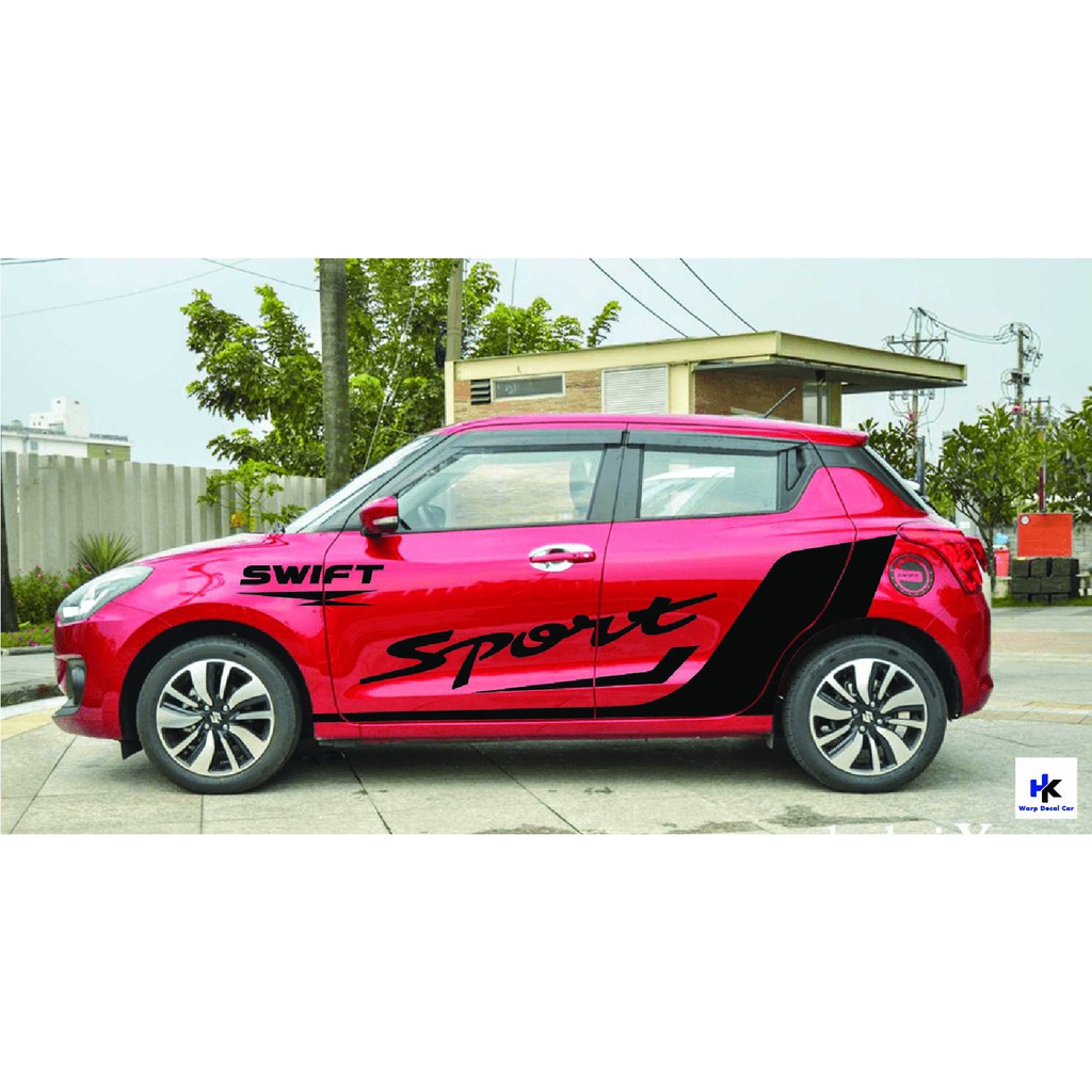 Tem xe SUZUKI SWIFT dán 2 bên sườn - tem xe ô tô giá rẻ hà nội- decal Swift