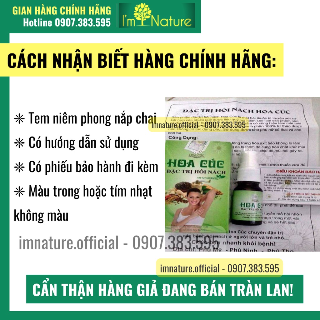 Xịt Hôi Nách Hoa Cúc Chính Hãng 10ml - Triệt Thâm - Ngăn Tiết Mồ Hôi - Hôi Nách Lâu Năm