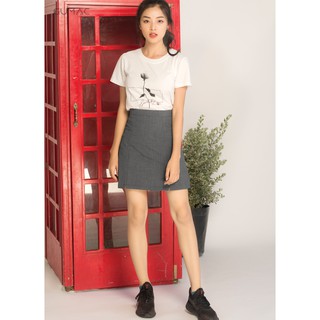 Chân váy lai xẻ GUMAC CV07928_XAM