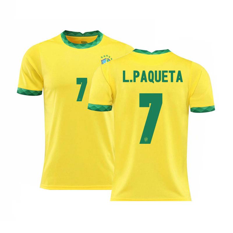 Áo Thun Bóng Đá YB2 Brazil Neymar Paqueta Jesus Vini Coutinho Plus size N