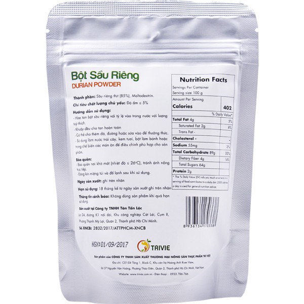 Bột Sầu Riêng Trivie