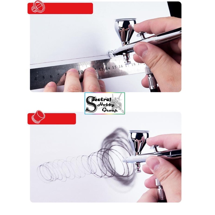 Dụng cụ bút sơn mô hình Hobby Mio HM331 0.3mm pen Double Action Airbrush