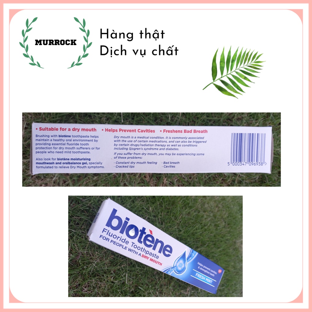 Kem đánh răng khô miệng Biotene Dry Mouth Toothpaste Fresh Mint 100ml UK