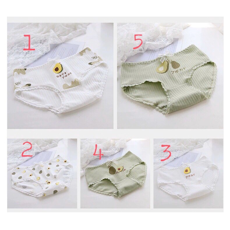 QUẦN LÓT COTTON TĂM HÌNH QUẢ BƠ SIÊU HOT Q238 (Video & Ảnh thật) | BigBuy360 - bigbuy360.vn