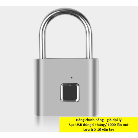 Ổ Khóa Vân Tay Điện Quang ĐQ SMRTLCK1.1 ( Ổ khóa vân tay, loại nhỏ gọn di động, 10 dấu vân tay )