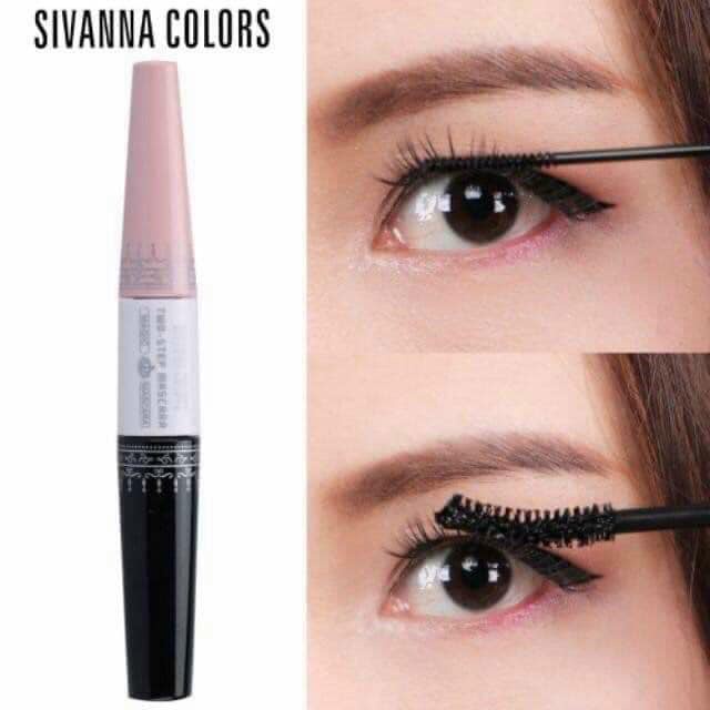 Chuốt mi/Mascara 2 đầu Sivanna Colors 5X Long Deep Black Waterproof Thái Lan