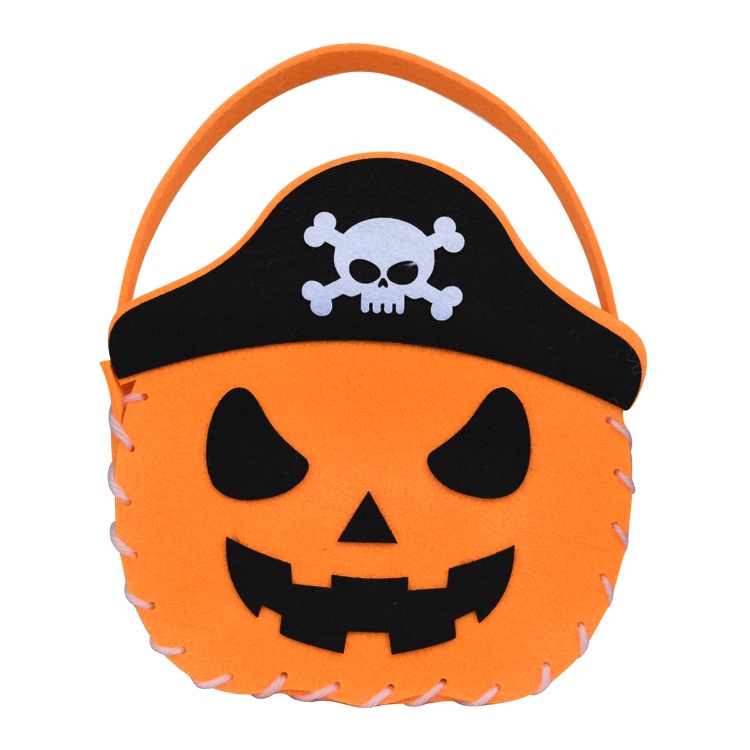 Túi Đựng Kẹo Tự Làm Hình Bí Ngô Halloween Cho Bé