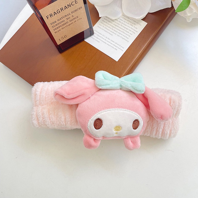 ✨✨SANRIO Băng Đô Cài Tóc Co Giãn Đính Lông Nhung Dễ Thương Cho Nữ