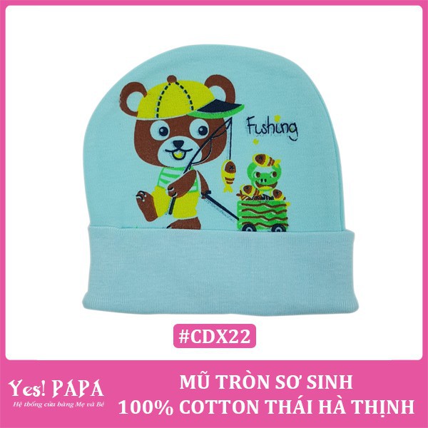 Mũ tròn sơ sinh 100% cotton Thái Hà Thịnh