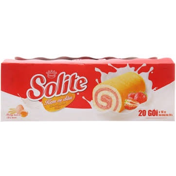 Bánh Solite bông lan cuộn đủ vị 360g - Thùng 12 hộp - Đại lý sỉ - date mới