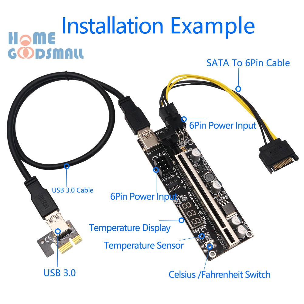 Card Mở Rộng Pci-E Usb 3.0 Pci Express 16x Sang 1x Sata Sang 6 Pin | BigBuy360 - bigbuy360.vn