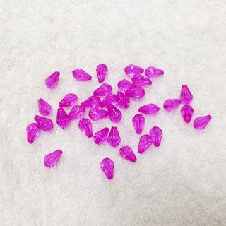 Set 10 hạt nhựa trong suốt hình giọt nước acrylic nhiều màu trang trí handmade