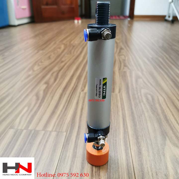 Xi lanh khí nén mal 32*25 - 200 có van tiết lưu + núm cao su