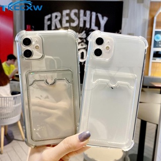 Ốp Điện Thoại TPU Dẻo Trong Suốt Có Ngăn Đựng Thẻ Chống Sốc Cho For Vivo Y21 Y21e Y21T Y21S Y33S Y32