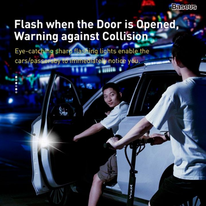Bộ đèn cảnh báo mở cửa tự động Baseus CRFZD-01 dùng cho xe ô tô