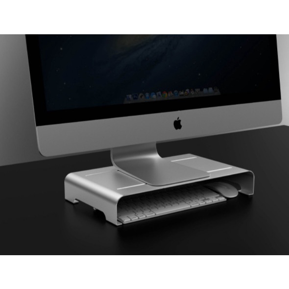 Giá đỡ màn hình máy tính PC, iMac nhôm nguyên khối cao cấp để bàn làm việc nâng chỉnh chiều cao