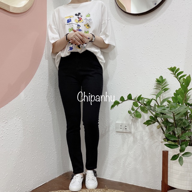 QUẦN JEAN SKINNY TRƠN 2 MÀU ĐEN TRẮNG QB828