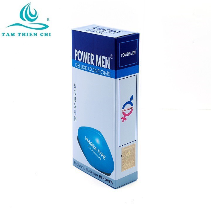 [HOT] [CHÍNH HÃNG] BAO CAO SU POWERMEN VIAGRA 12 CHIẾC