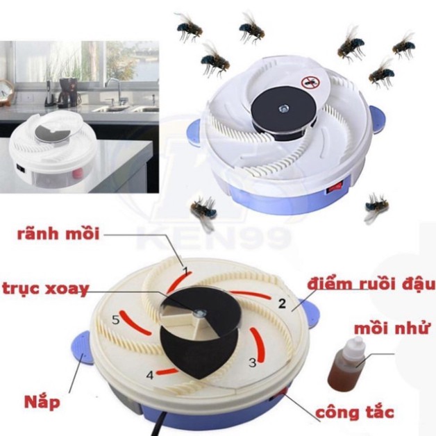 Máy bắt ruồi tự động thông minh [BẢO HÀNH 6 THÁNG]  Máy bắt ruồi chạy điện không hóa chất cực HOT 2021 HOT