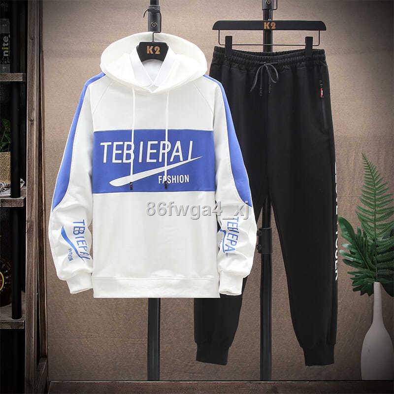 ✵№☫1Xhx ✸▬Cậu bé 13 tuổi bộ đồ thể thao mùa thu triều 12 thiếu niên áo len 14 học sinh trung học cơ sở 15 quần áo mùa th