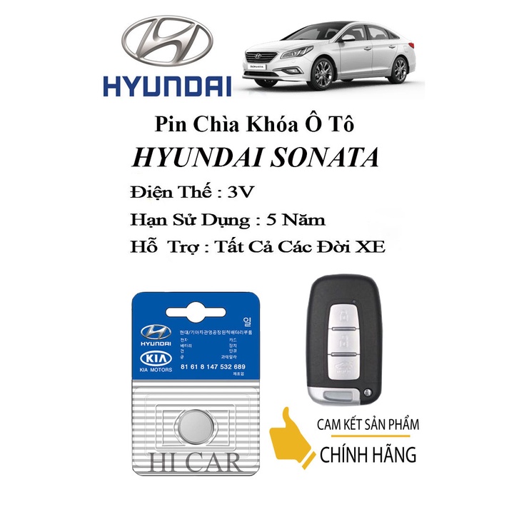Pin chìa khóa ô tô Hyundai Sonata chính hãng Panasonic