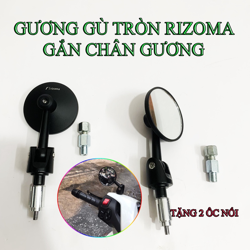 Kính chiếu hậu tròn rizoma CNC Gắn Chân Gương