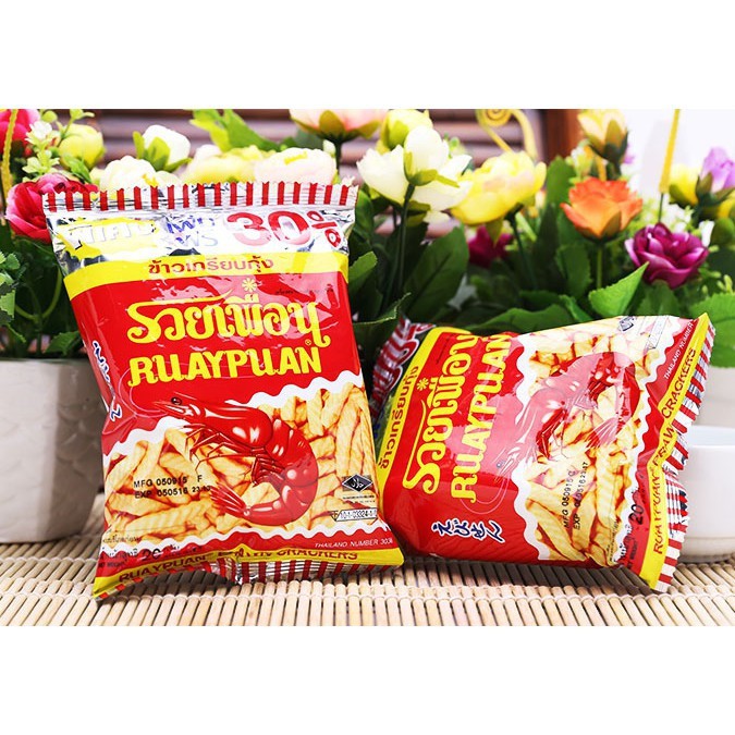 Bim bim tôm Thái RuayPuan thơm ngon hấp dẫn gói 20gr