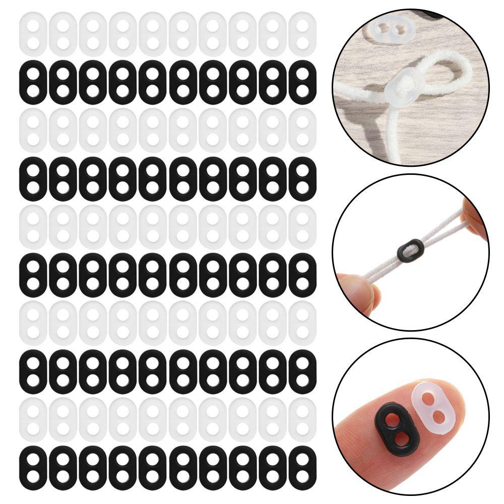 Set 50 / 100 Nút Thắt Dây Co Giãn Chống Trượt Cho Tai Nghe