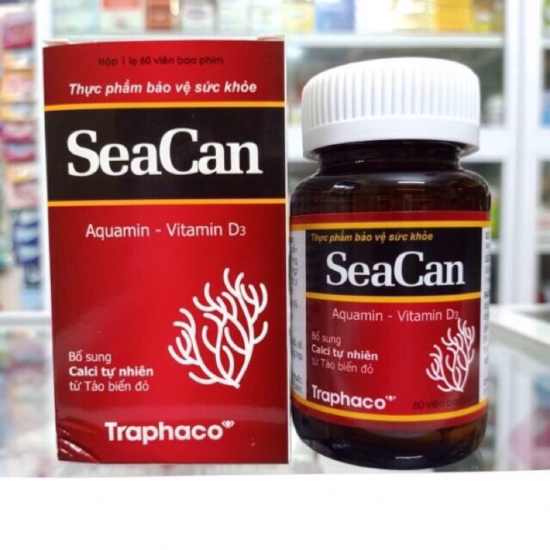 Seacan - Canxi tự nhiên từ tảo biển đỏ Hộp 60 viên
