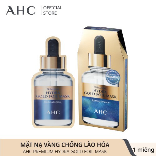 Mặt Nạ Vàng Chống Lão Hóa AHC Premium Hydra Gold Foil Mask (25ml x 3 Miếng)