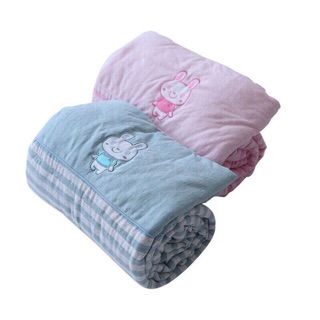 Chăn trần bông kẻ cotton