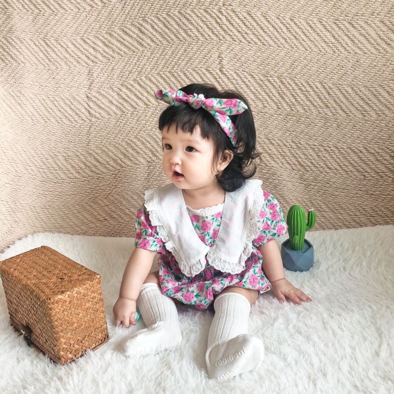 Bộ áo liền quần Soffny họa tiết hoạt hình đáng yêu dành cho bé gái