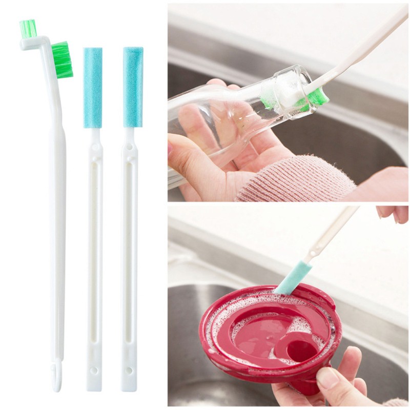 Set 3 cọ rửa vệ sinh chai lọ bình nước tiện dụng