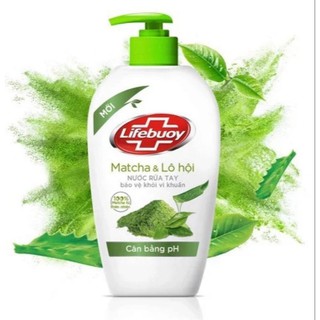 Nước Rửa Tay Lifebuoy Matcha & Nha Đam 500g
