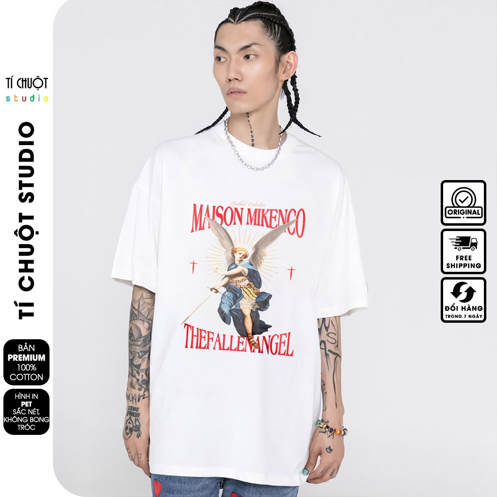 Áo thun Mikenco Fallen Angel nam nữ in hình 5D, áo phông unisex mikenco thiên thần sa ngã - Tí Chuột Studio