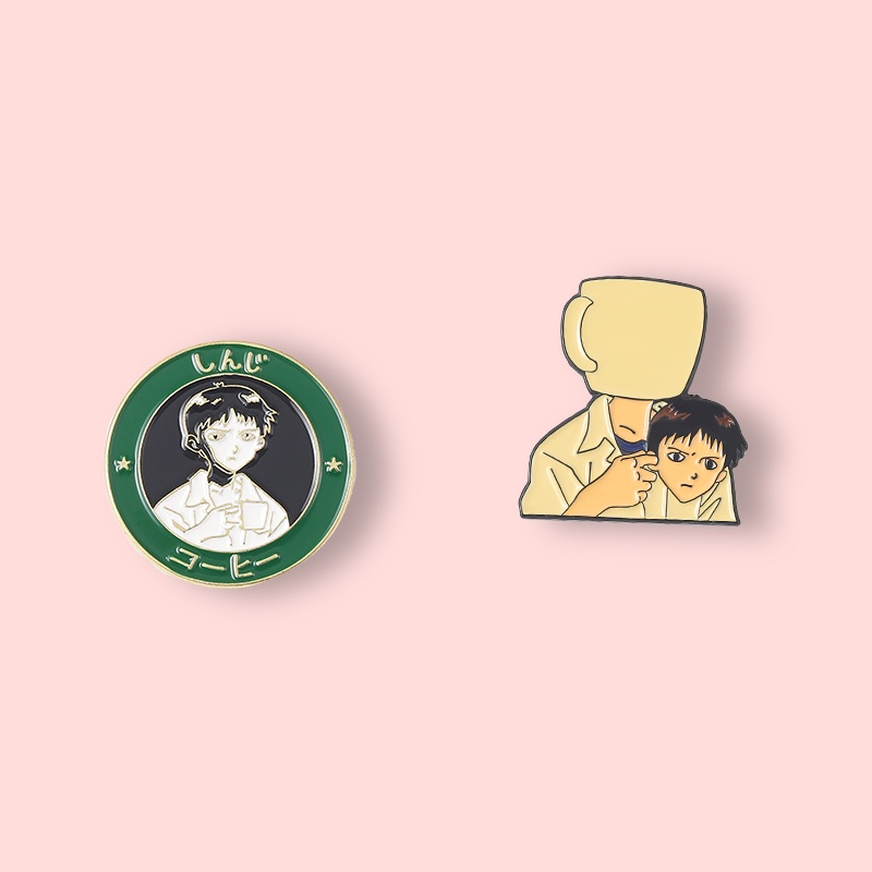 Huy Hiệu Cài Áo Hình Ly Nước Màu Neon Độc Đáo